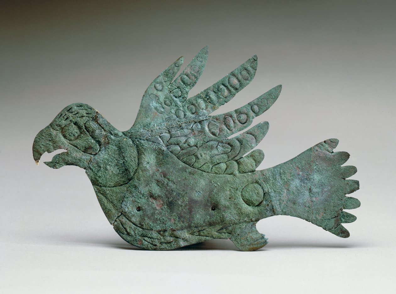 Falcon cutout, 200 BC-100 AD (koppar) av Ohio Hopewell culture