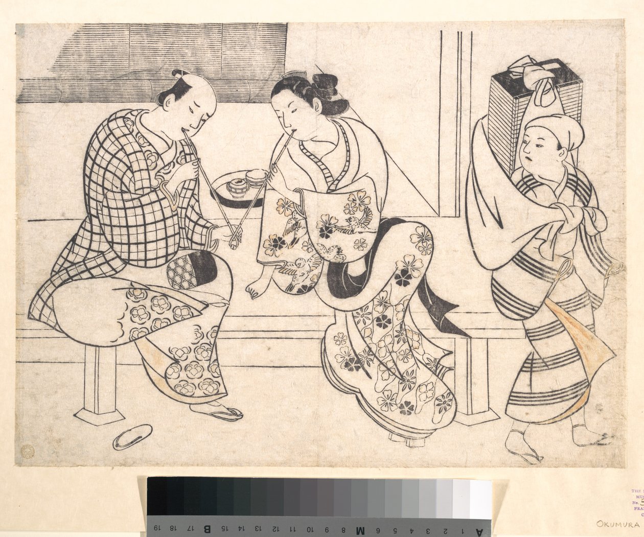 Älskande par av Okumura Masanobu