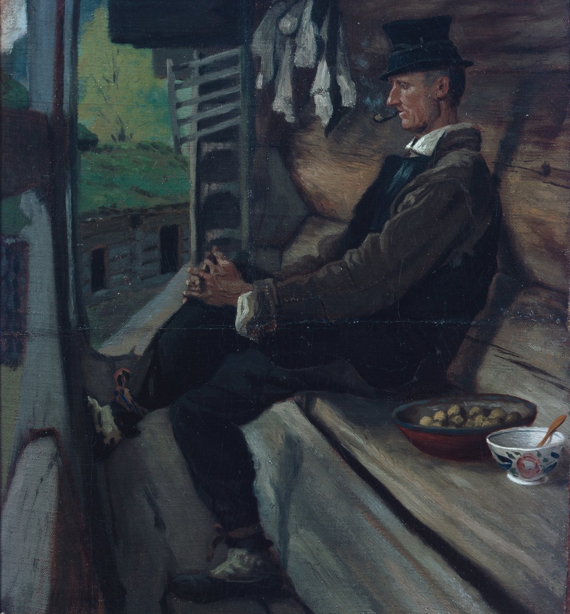 Namnlös (olja på duk) av Olaf Isaachsen