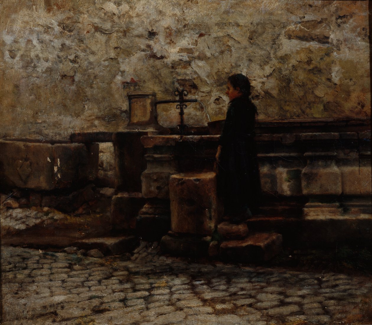 Från Rothenburg (olja på duk) av Olav Rusti