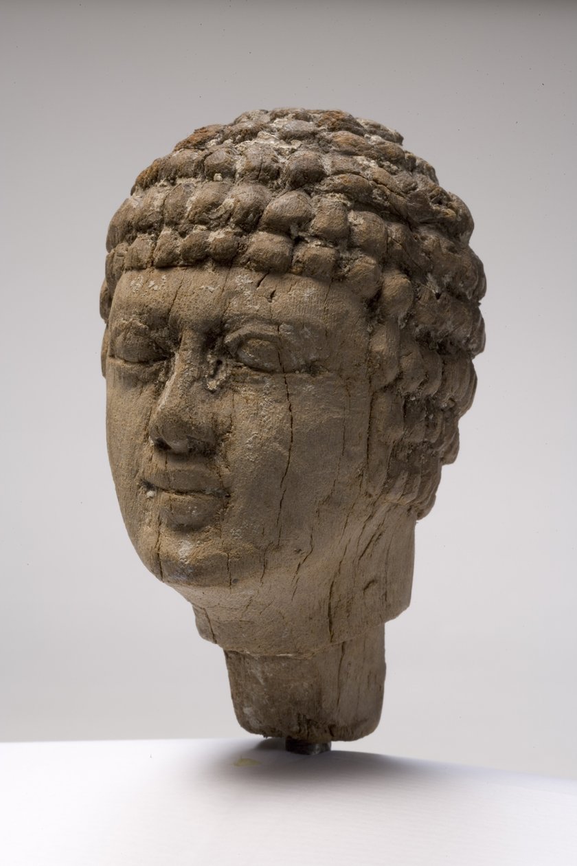 Huvud på en man (trä) (se även 249004-6) av Old Kingdom Egyptian