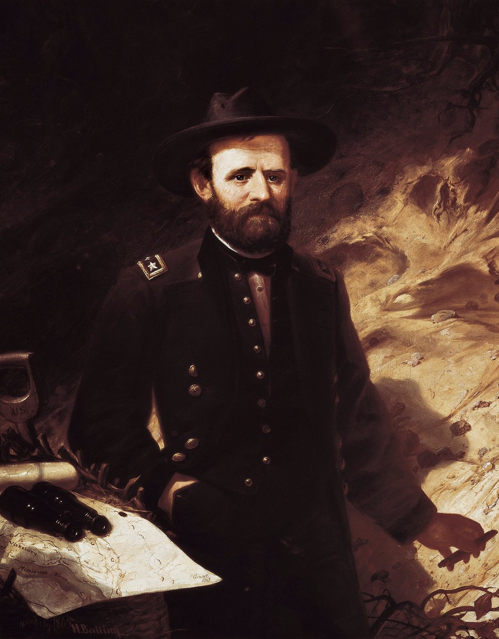 Porträtt av Ulysses Simpson Grant av Ole Peter Hansen Balling
