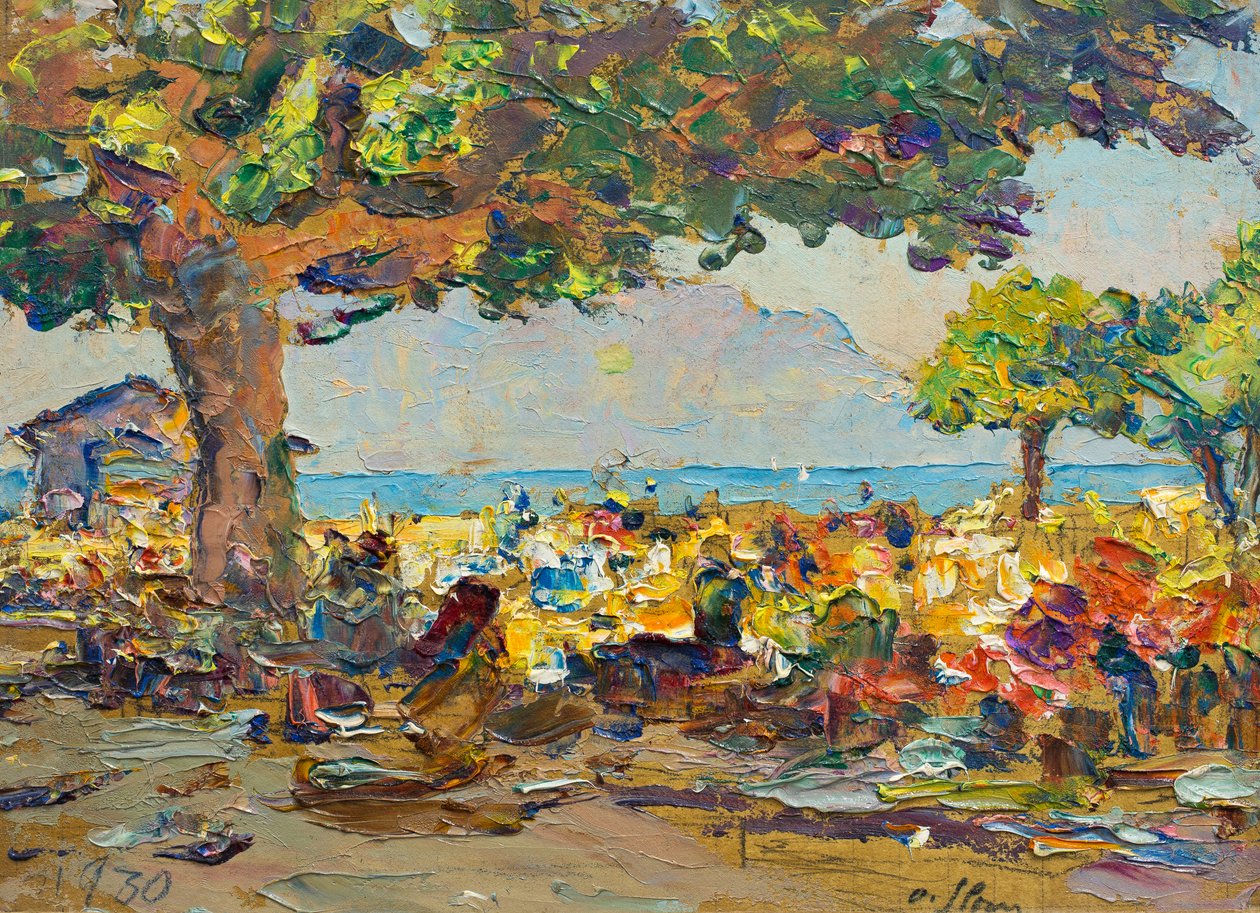 Marknad i Vevey av Olga (1881 1941) Slomszynska