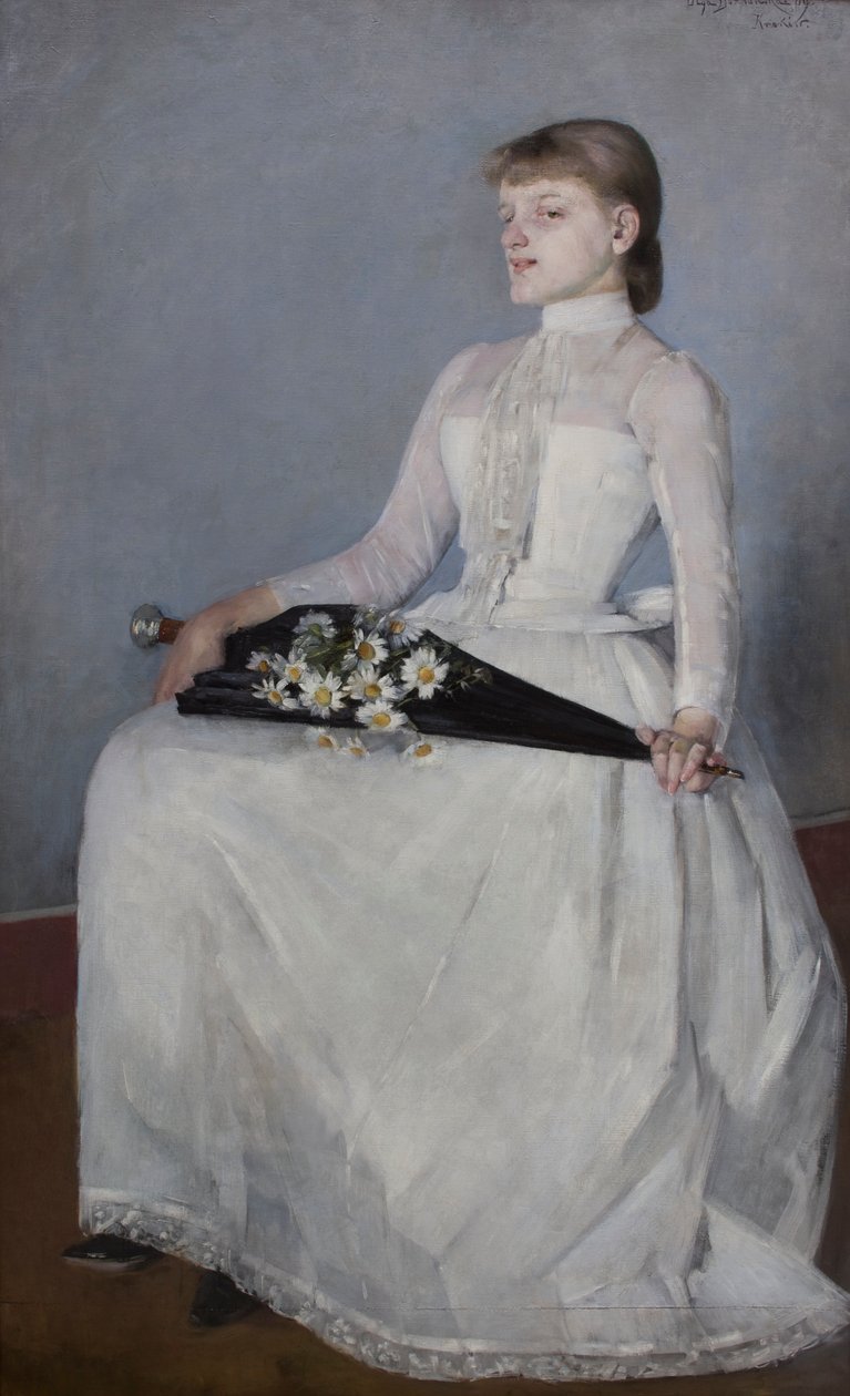 Från en promenad eller Damen i vit klänning av Olga Boznanska