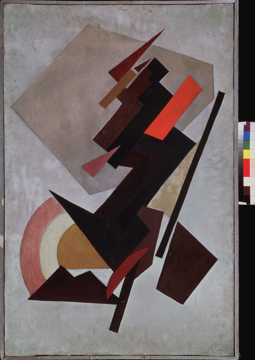 Tsomposition Suprematiste. Peinture de Olga Vladimirovna Rozanova (1886-1918), huile sir toile av Olga Wladimirowna  Rosanowa