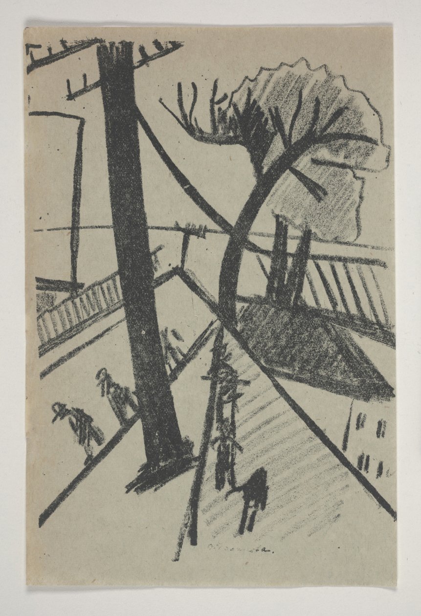 Untitled (Futurist City Scene) från "Majakovskijs poesi" av Olga Wladimirowna  Rosanowa