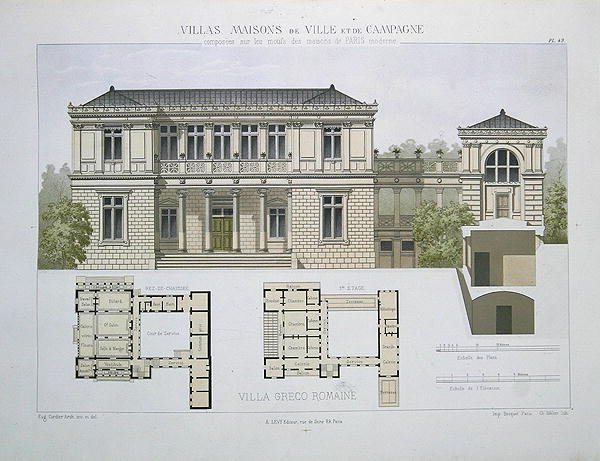 Villa Greco Romaine, graverad av Walter, skylt 49 från 