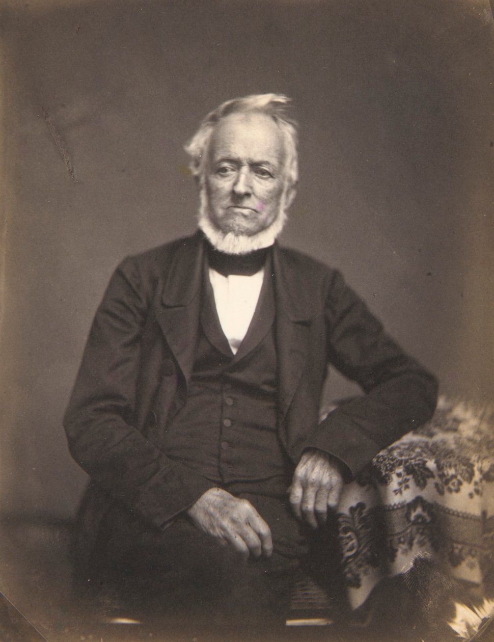 Porträtt av en herre med vitt hår av Oliver H. Willard