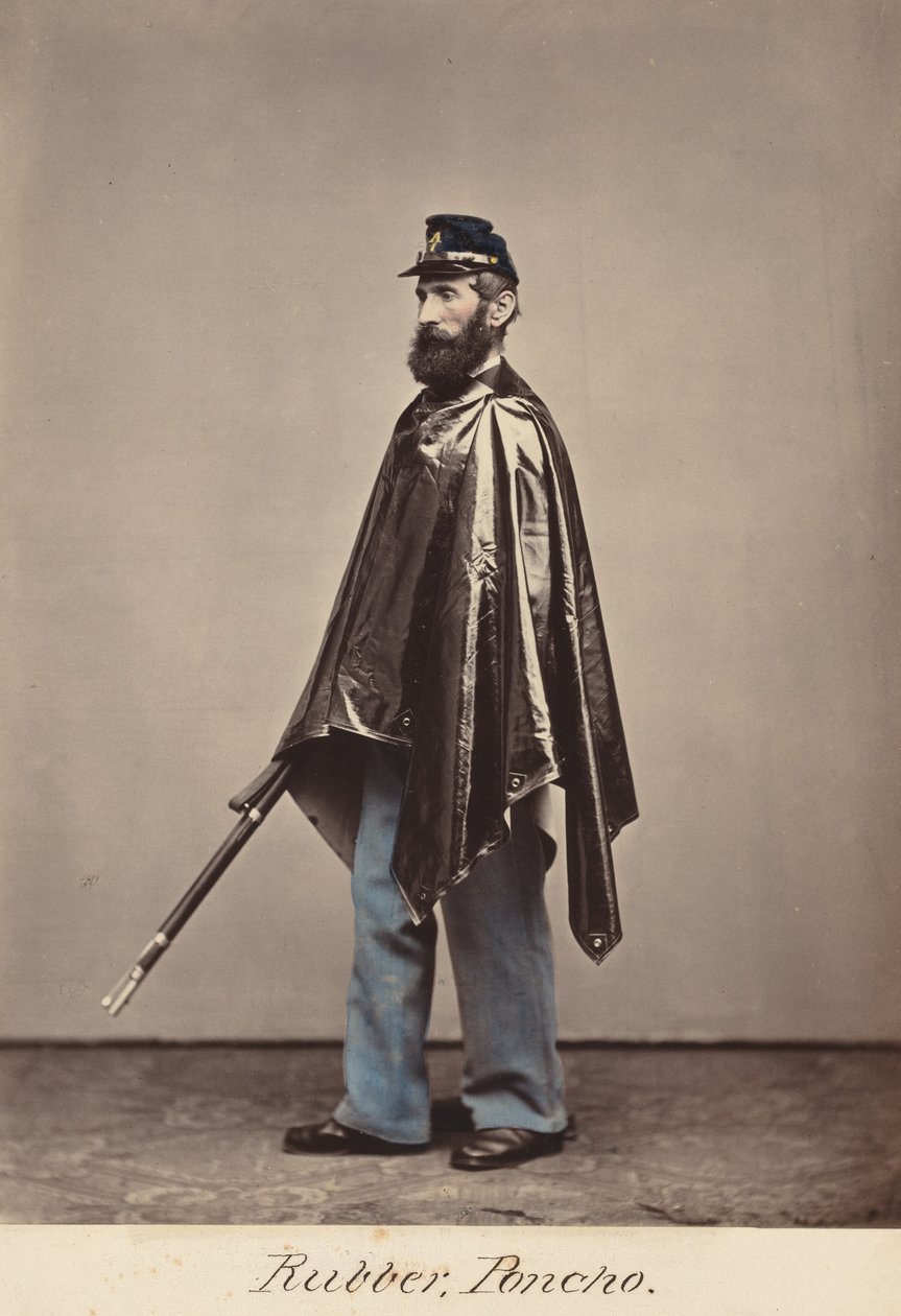 Poncho i gummi,1866 (foto) av Oliver H. Willard