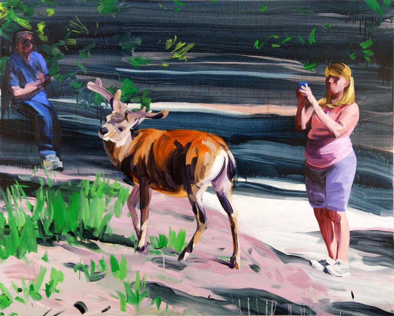 Actéon, 2014 (akryl på duk) av Olivier Morel