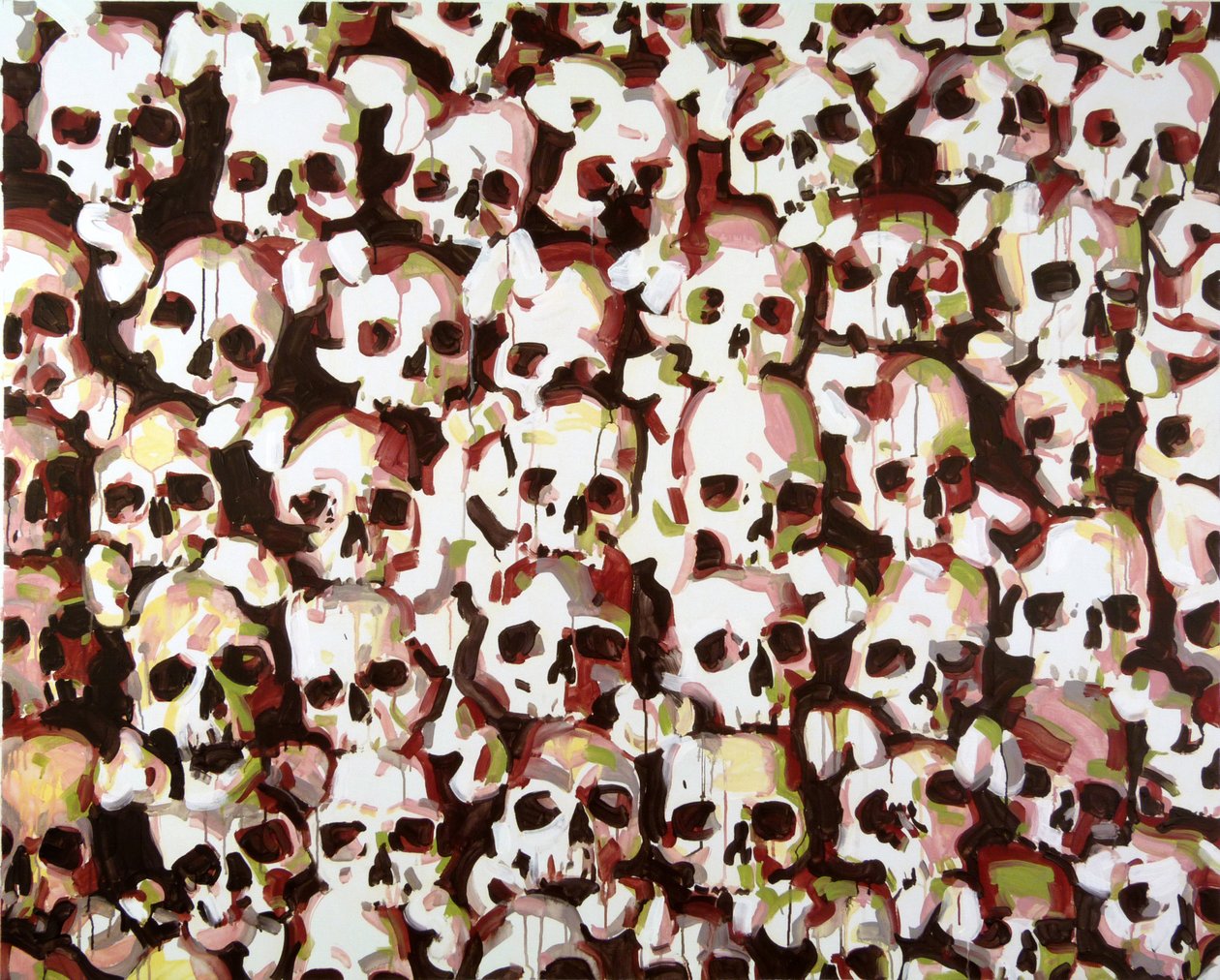 Valais skulls, 2015 (akryl på duk) av Olivier Morel