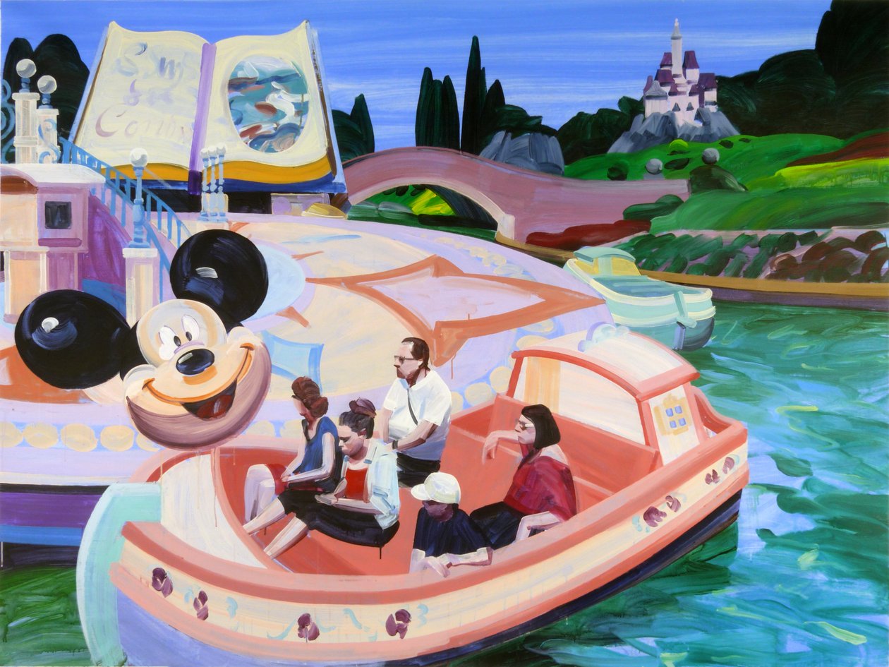 Boarding för Cythera, 2015 (akryl på duk) av Olivier Morel