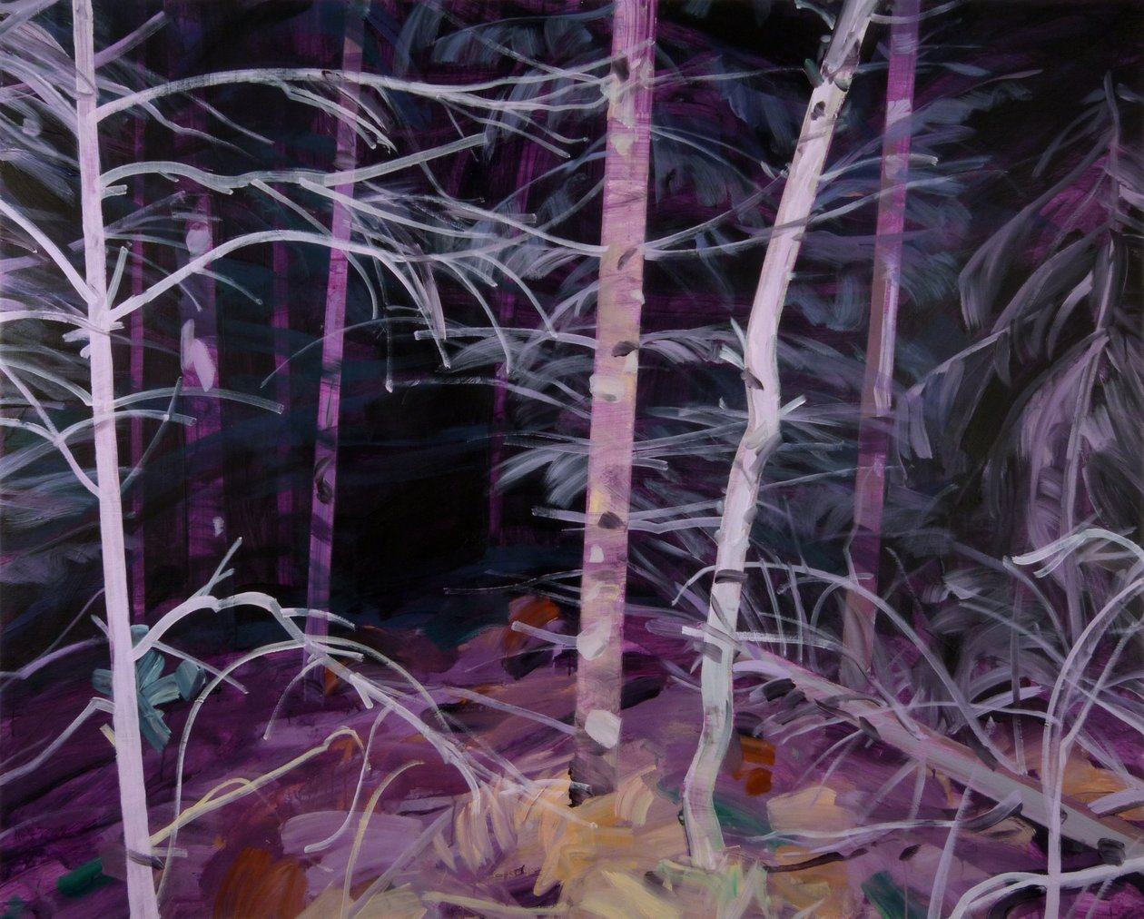 Schwarzwald 10 2019 (akryl på duk) av Olivier Morel