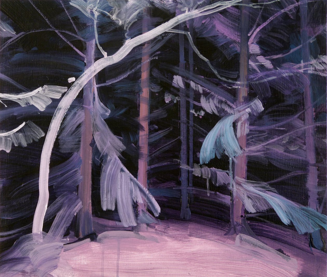 Schwarzwald 2,2017 (akryl på duk) av Olivier Morel
