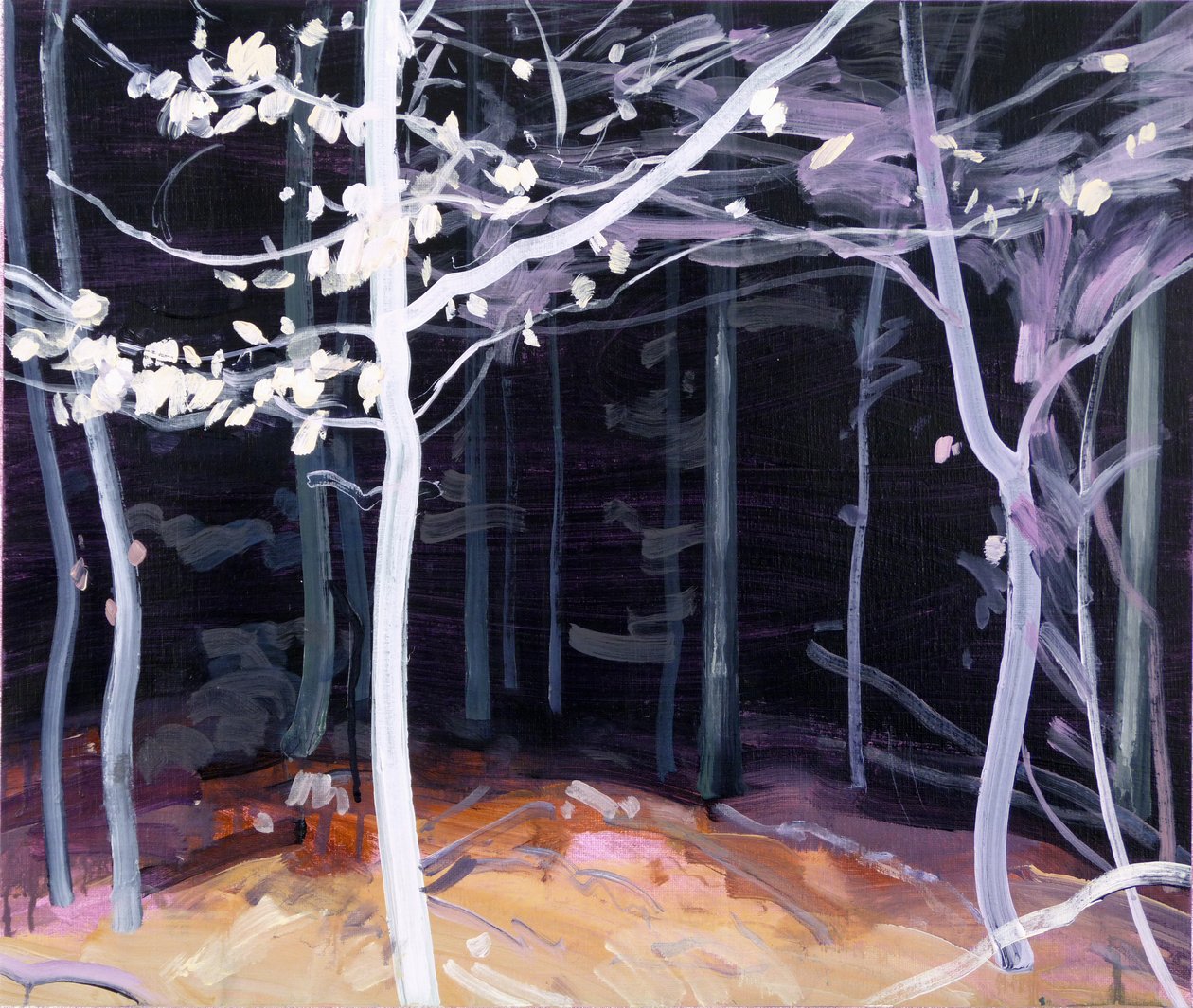 Schwarzwald 4,2017 (akryl på duk) av Olivier Morel