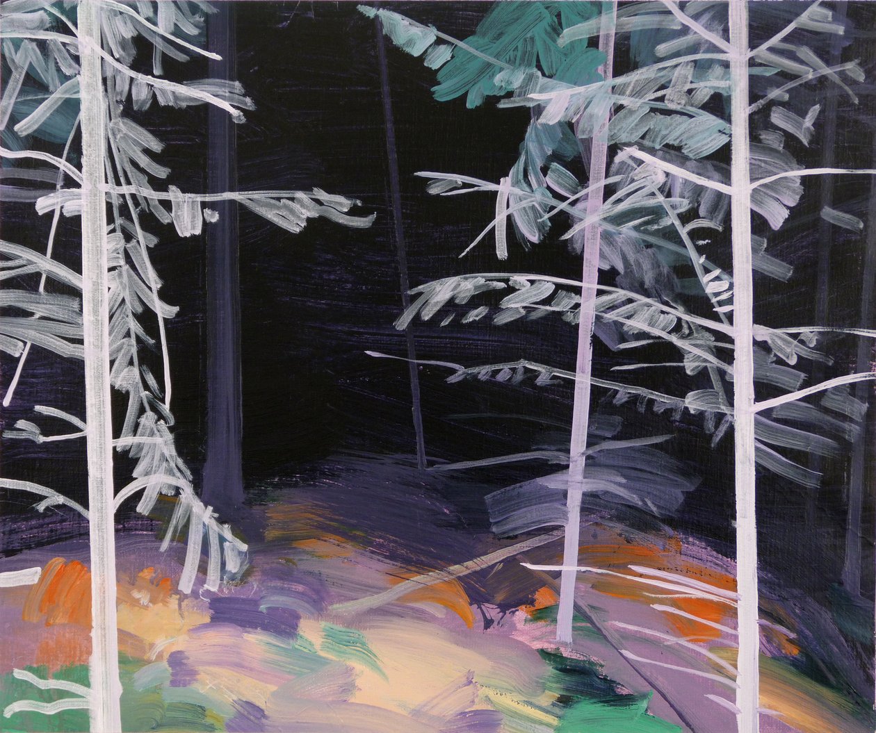 Schwarzwald 5,2017 (akryl på duk) av Olivier Morel