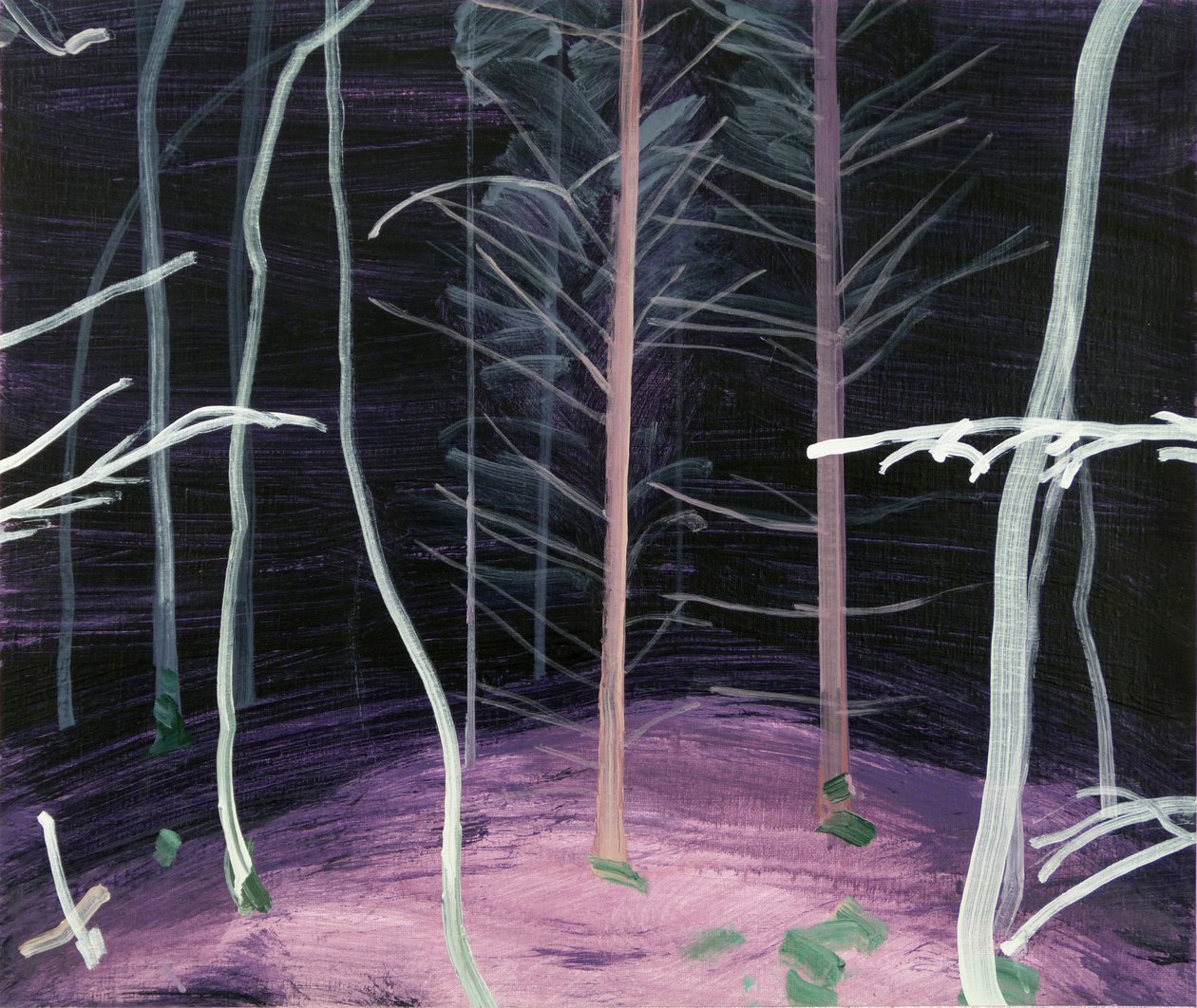 Schwarzwald 6,2017 (akryl på duk) av Olivier Morel