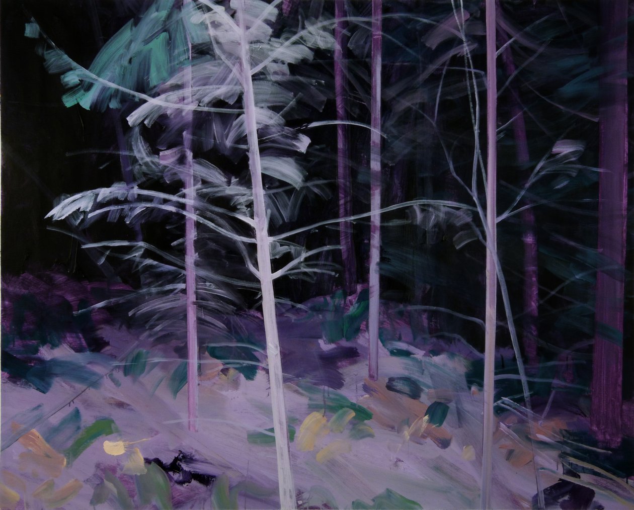 Black forest 8 ,2019 (akryl på duk) av Olivier Morel