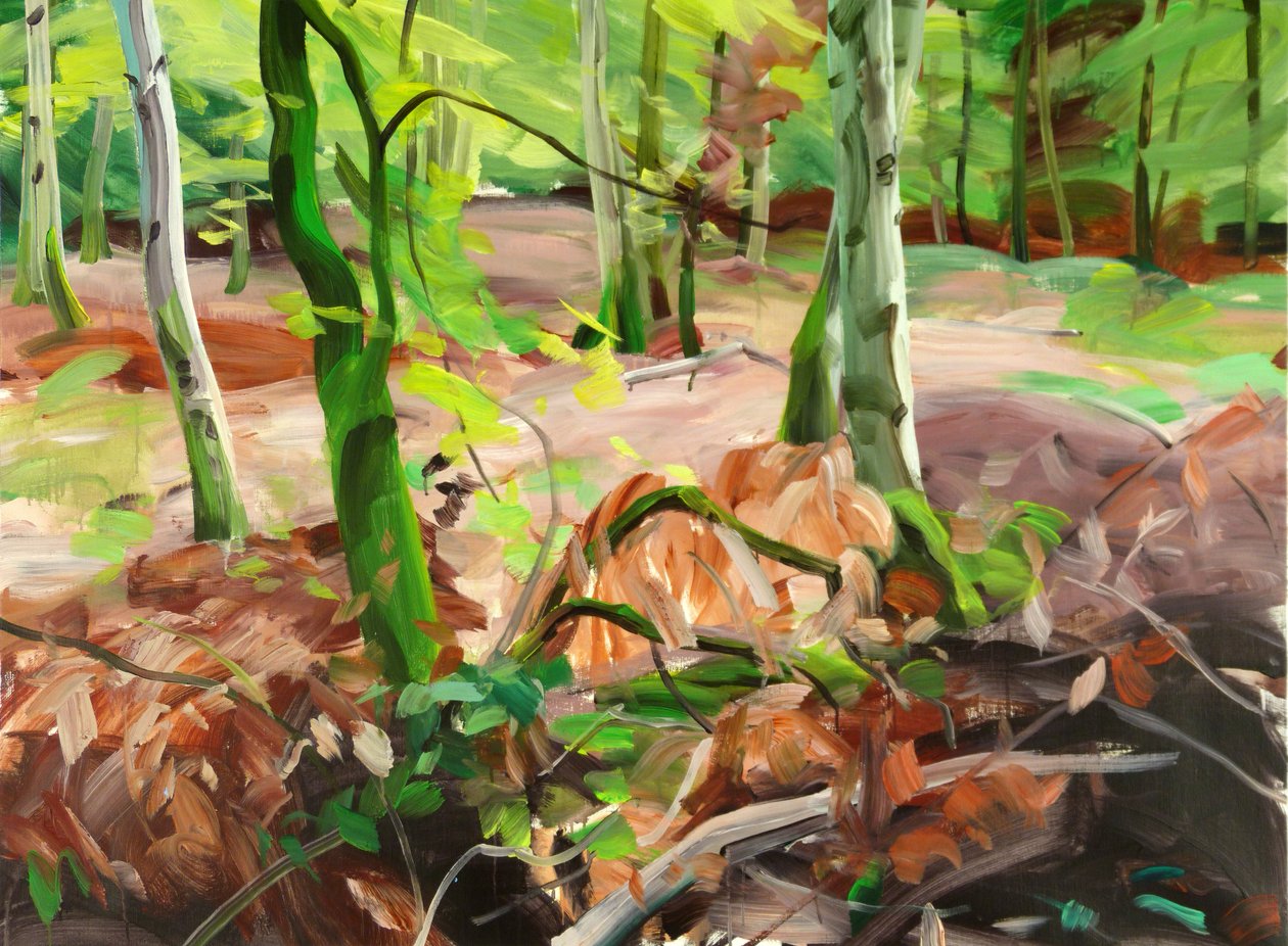Forest 11,2015 (akryl på duk) av Olivier Morel