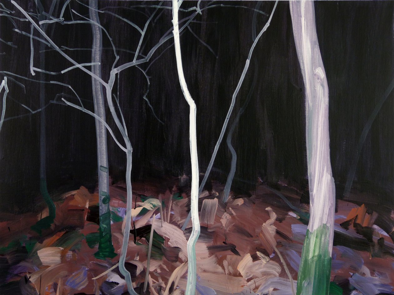 Skog 13 fredag-13 november 2015 (akryl på duk) av Olivier Morel