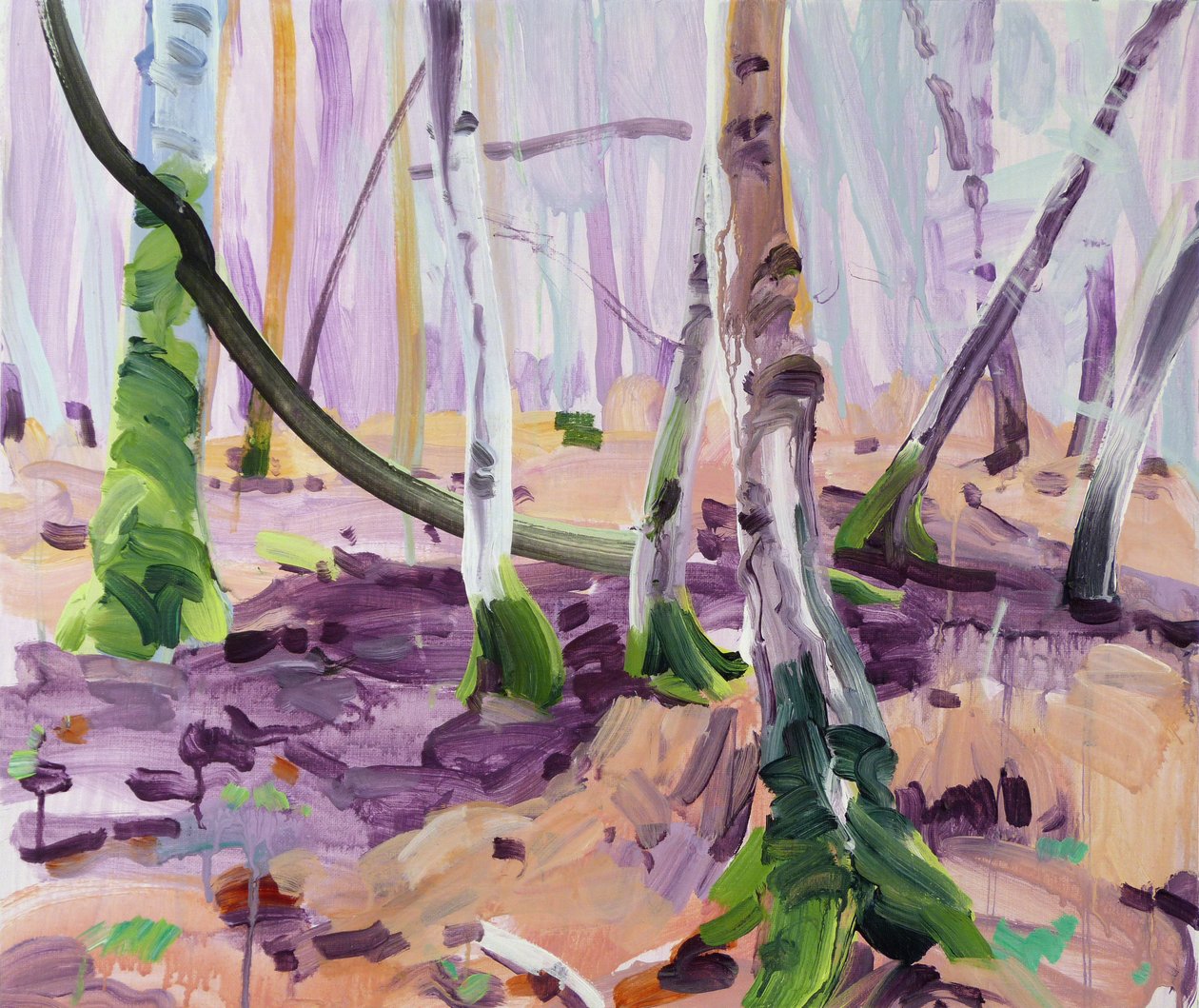 Forest 14,2017 (akryl på duk) av Olivier Morel