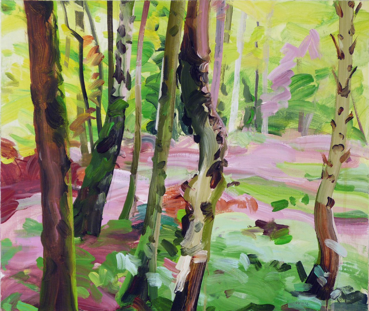 Forest 15,2017 (akryl på duk) av Olivier Morel