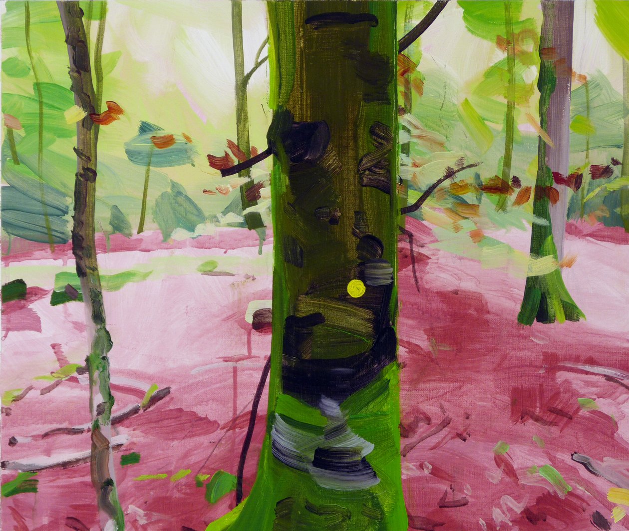 Forest 18,2017 (akryl på duk) av Olivier Morel