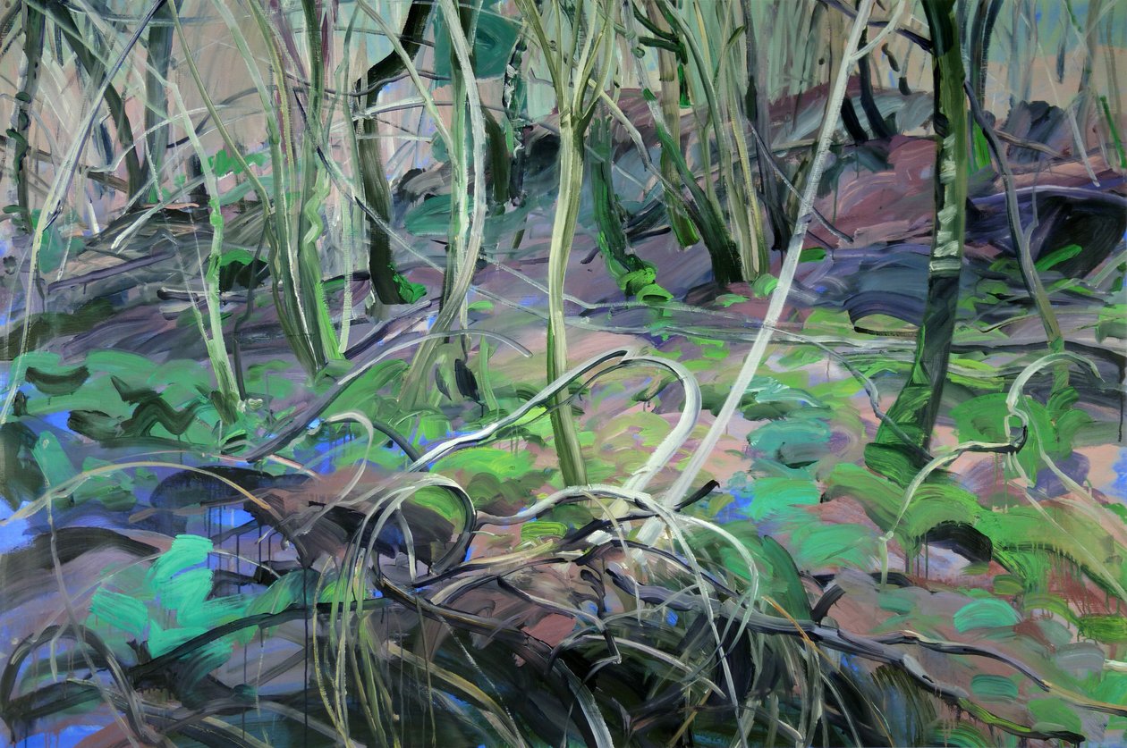 Forest 1,2014 (akryl på duk) av Olivier Morel