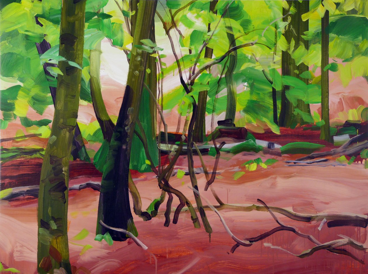 Forest 20,2017 (akryl på duk) av Olivier Morel