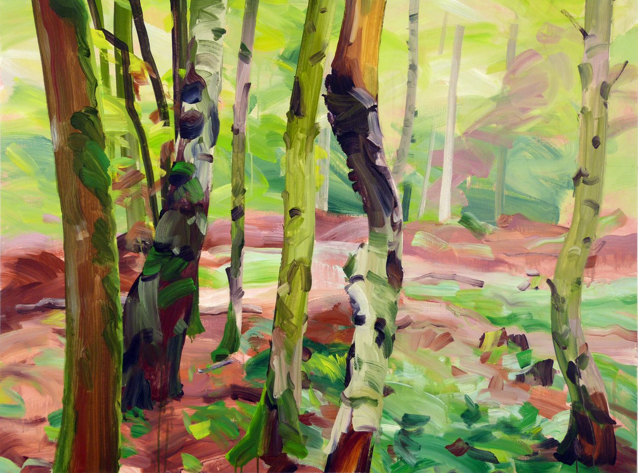Forest 21,2017 (akryl på duk) av Olivier Morel