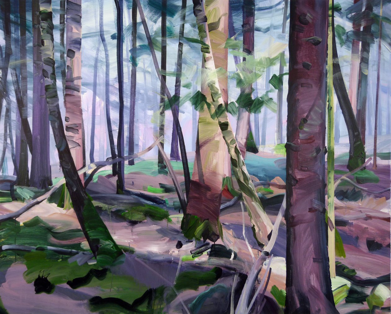 Forest 23,2017 (akryl på duk) av Olivier Morel