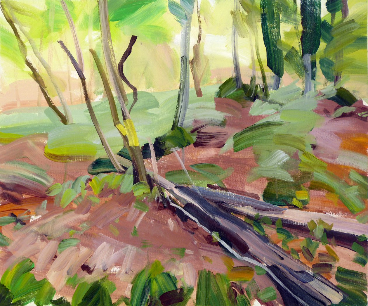 Forest 24,2017 (akryl på duk) av Olivier Morel