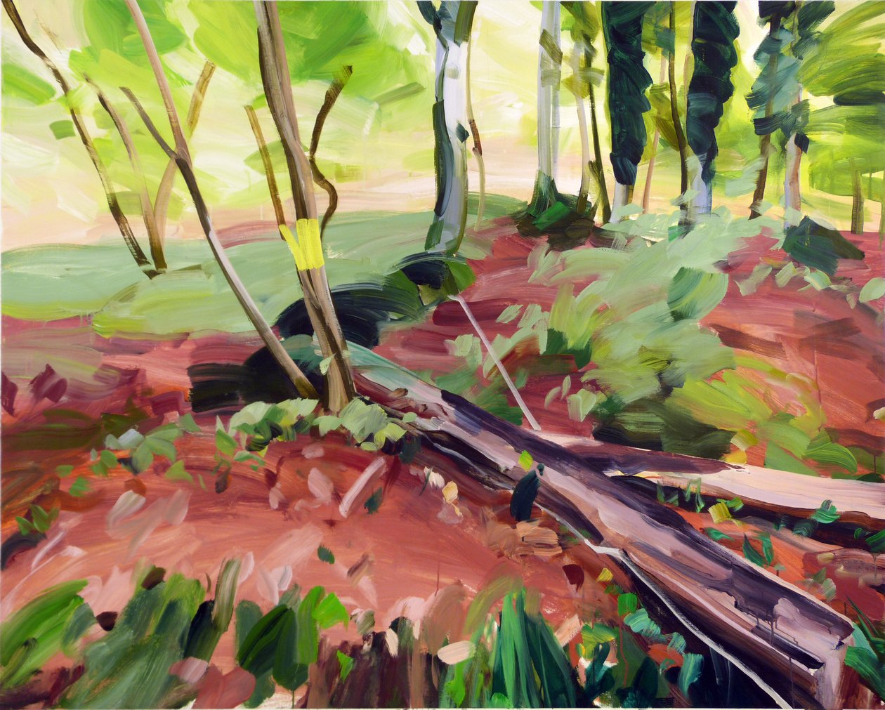 Forest 25,2017 (akryl på duk) av Olivier Morel