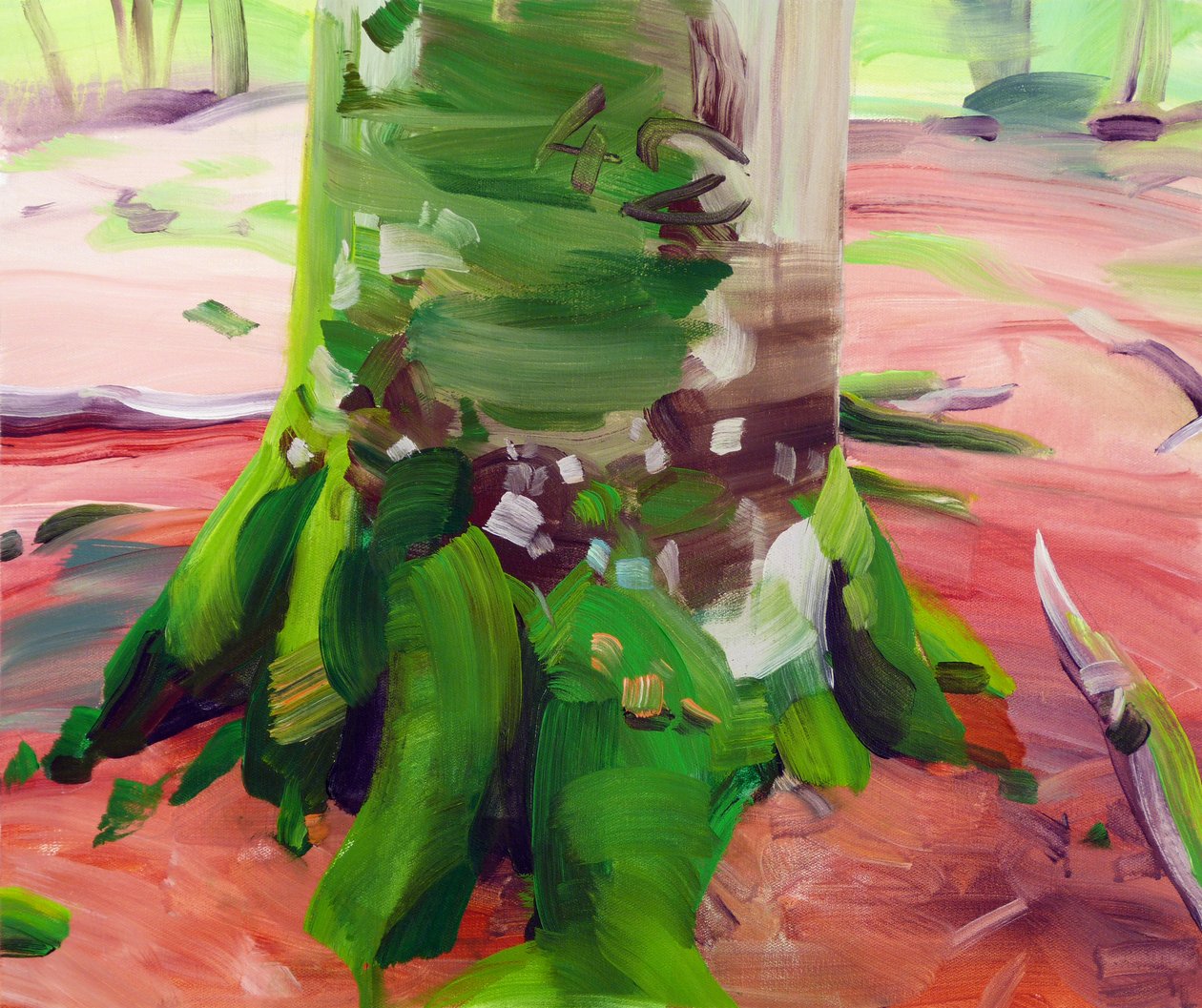 Forest 27,2017 (akryl på duk) av Olivier Morel