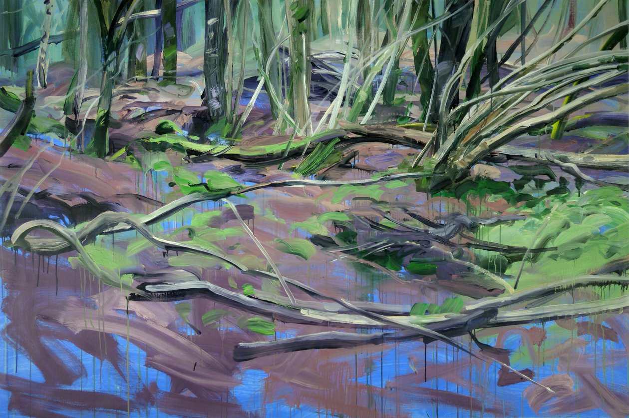 Forest 2, 2014 (akryl på duk) av Olivier Morel