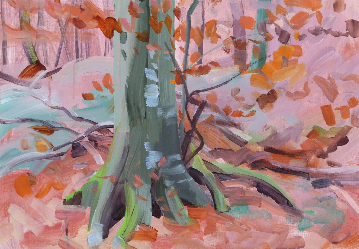 Forest 32,2018 (akryl på duk) av Olivier Morel