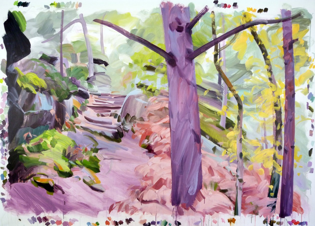 Forest 35,2018 (akryl på duk) av Olivier Morel