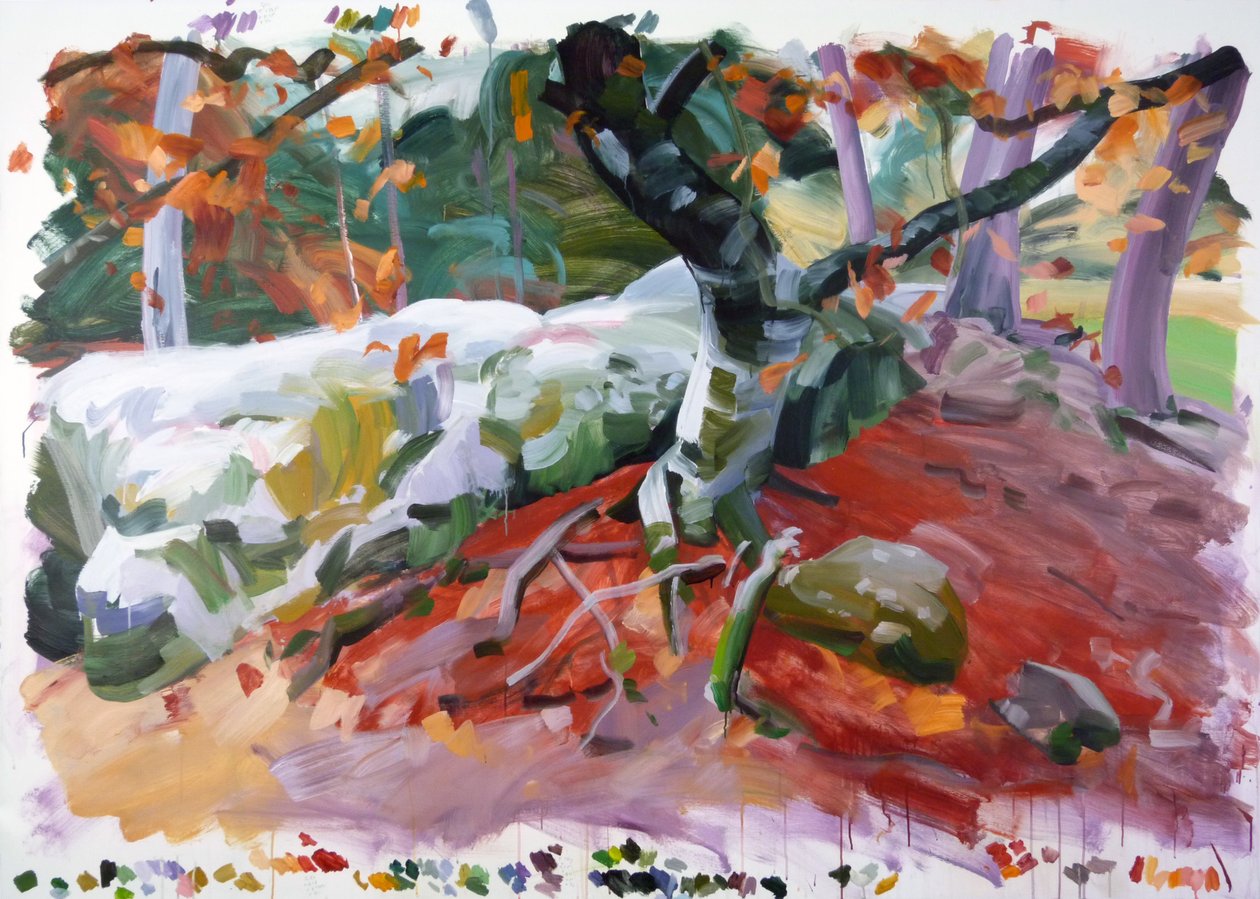 Forest 36,2018 (akryl på duk) av Olivier Morel