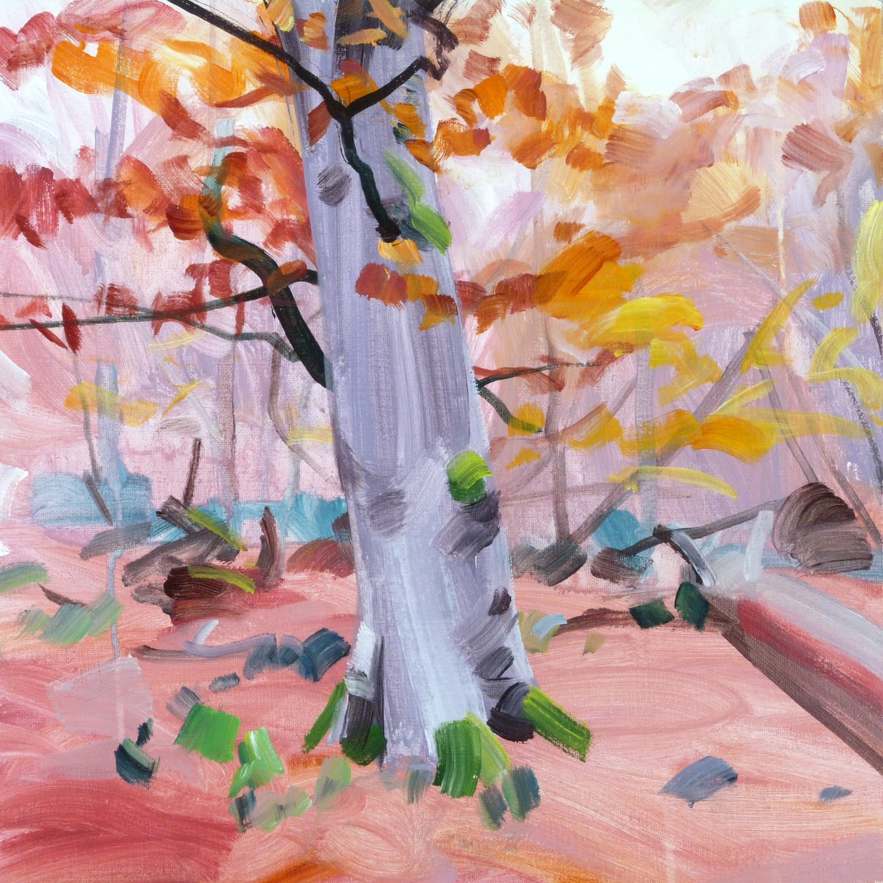 Forest 37,2018 (akryl på duk) av Olivier Morel