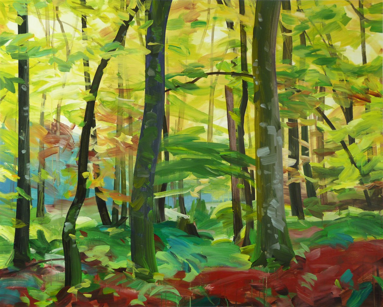 Forest 4,2015 (akryl på duk) av Olivier Morel