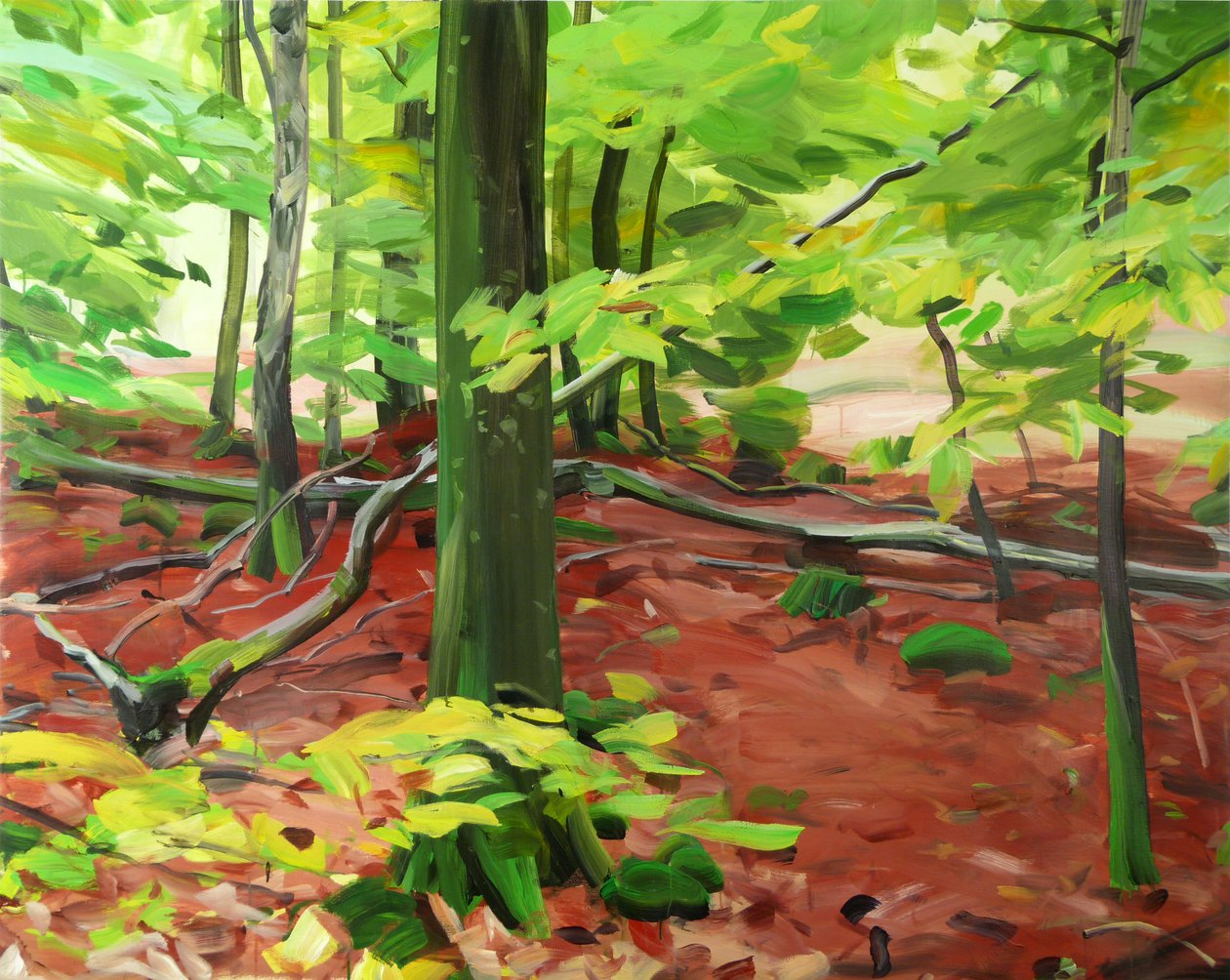 Forest 5, 2015 (akryl på duk) av Olivier Morel