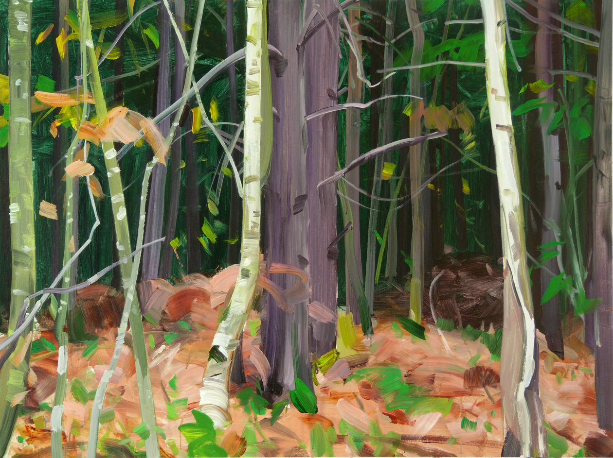 Forest 7,2015 (akryl på duk) av Olivier Morel