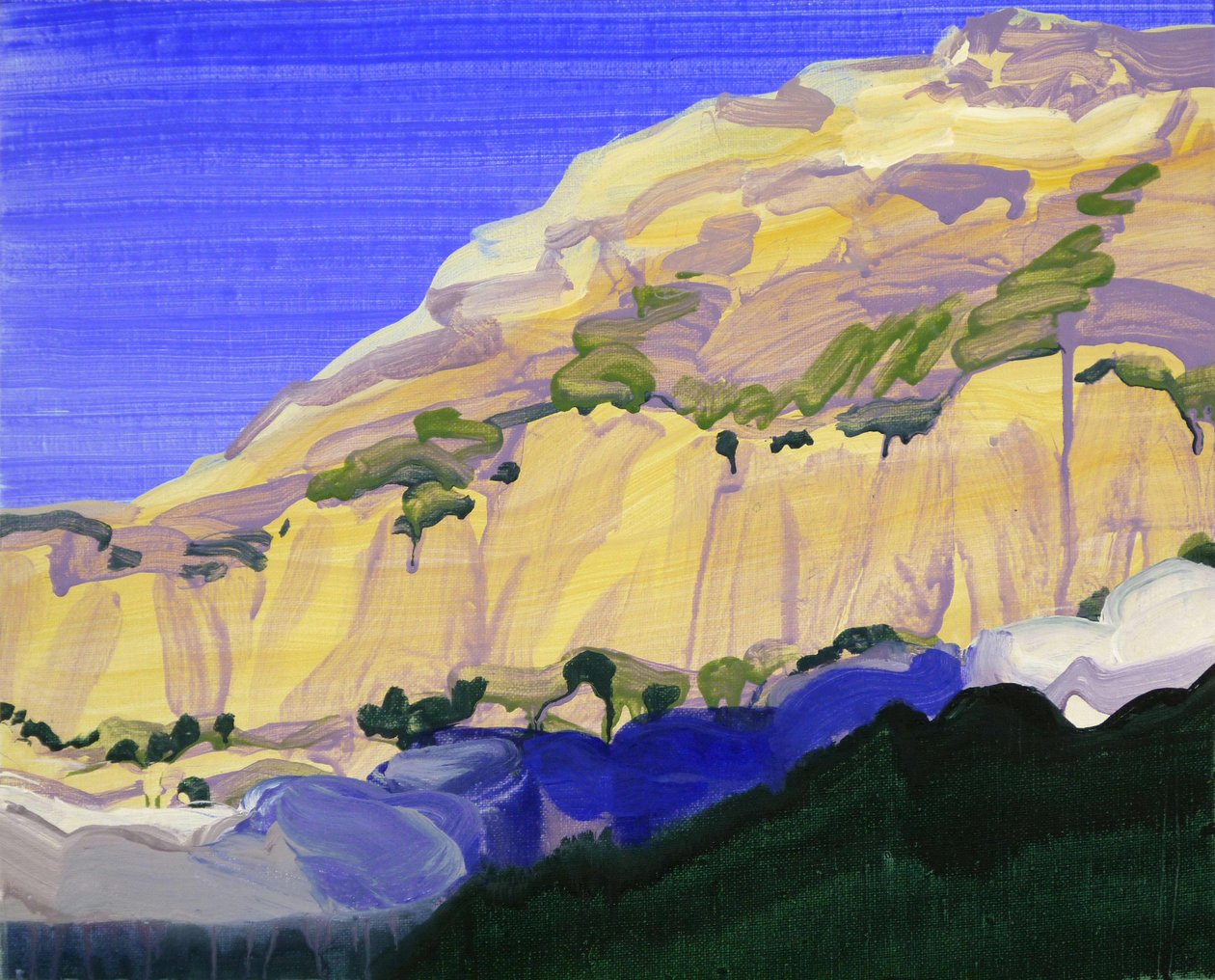 Leukerbad 10, 2012 (akryl på duk) av Olivier Morel
