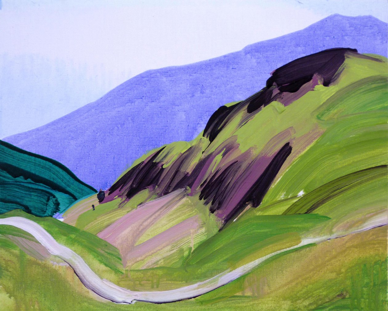 Leukerbad 12, 2012 (akryl på duk) av Olivier Morel