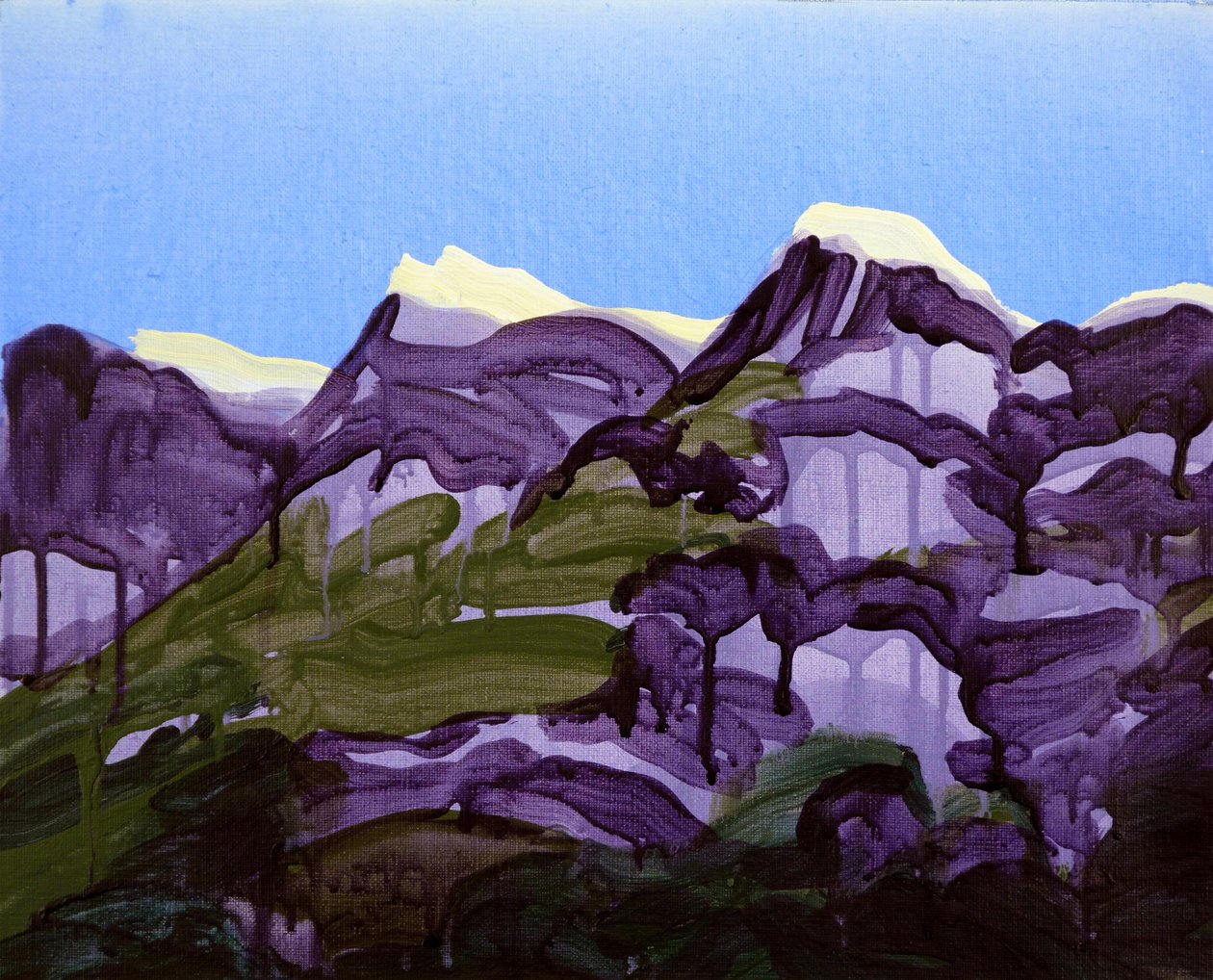 Leukerbad 20, 2012 (akryl på duk) av Olivier Morel