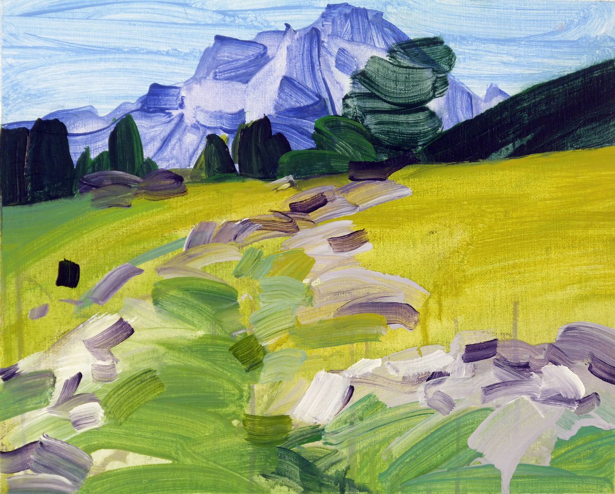 Leukerbad 36, 2017 (akryl på duk) av Olivier Morel