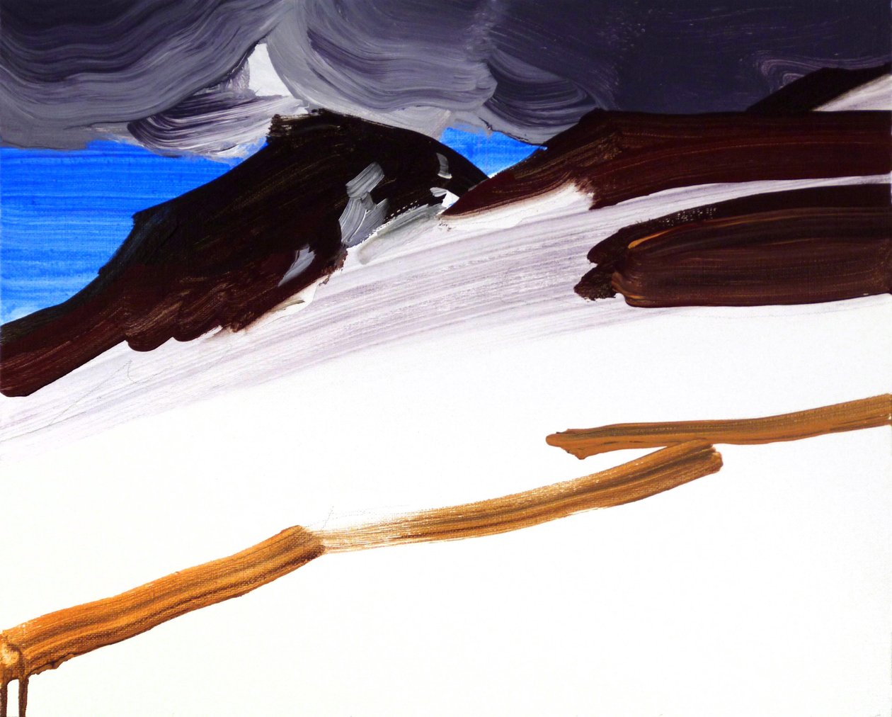 Leukerbad 6, 2012 (akryl på duk) av Olivier Morel