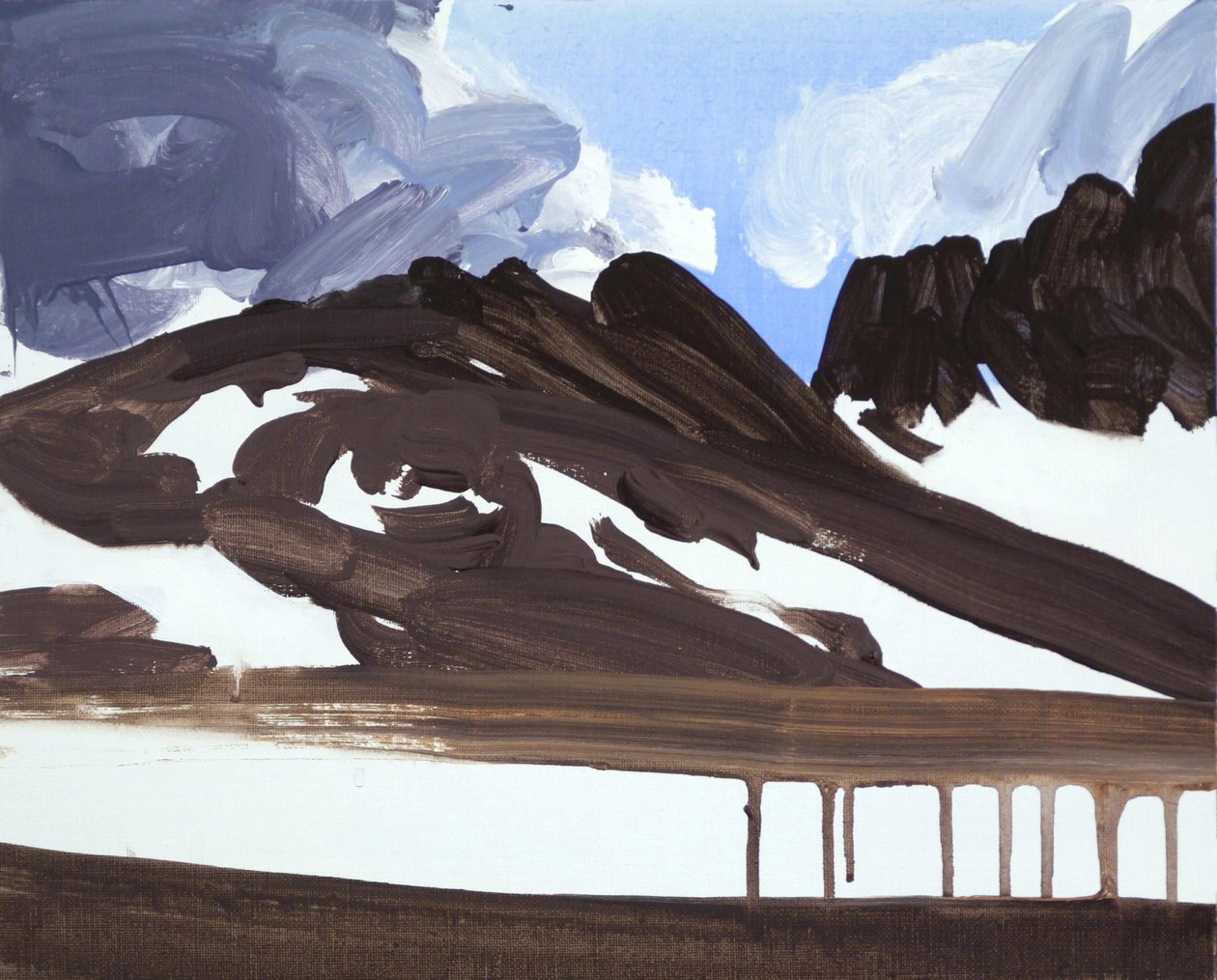Leukerbad 7, 2012 (akryl på duk) av Olivier Morel