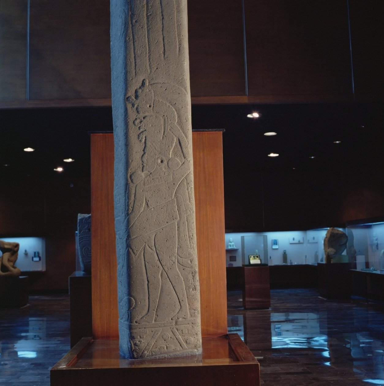 Stele från Alvarado, delstaten Veracruz, förklassisk period av Olmec