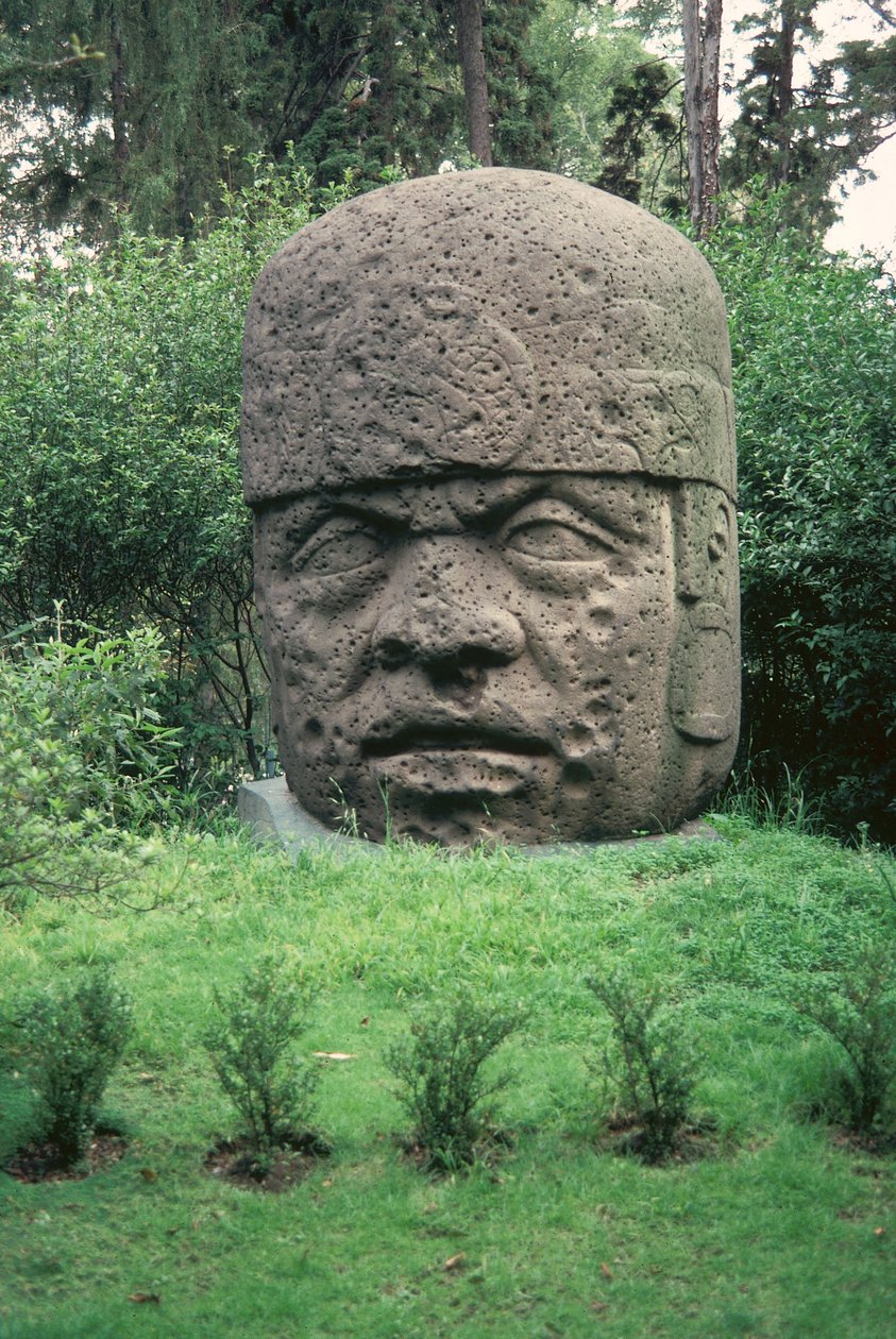 Kolossalt huvud av Olmec